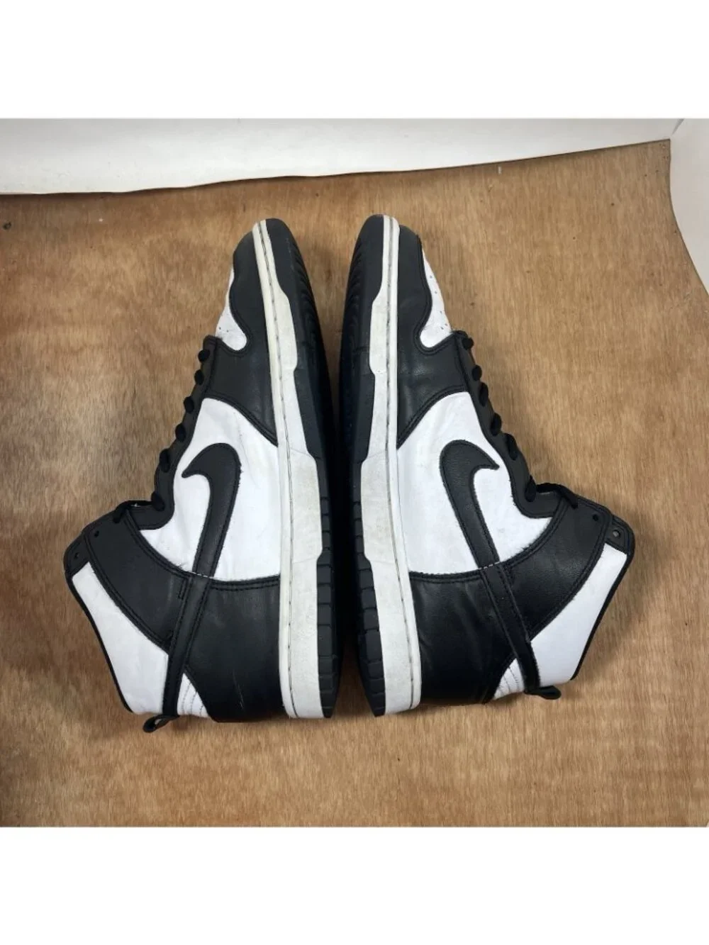 Nike Dunk High Panda Black White Mens Size 10.5 Athletic Leather Shoes Sneakers